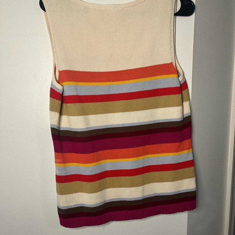 Liz Claiborne Cream and Red Knit Top - Picture 4 of 5